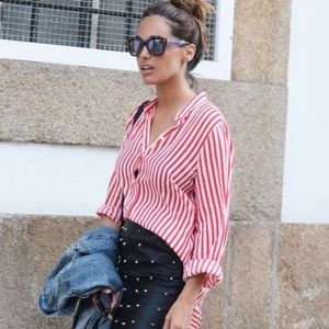 Zara TRF stripe blouse